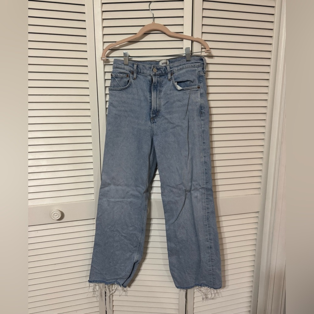 AGOLDE Ren High Rise Wide Leg Cropped Jean